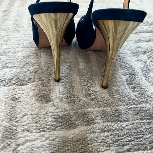 COLE HAAN SLINGS BLUE SUEDE 9.5 - Picture 5 of 8